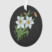 Tulipes et jonquilles Fleurs Fond noir (devant)