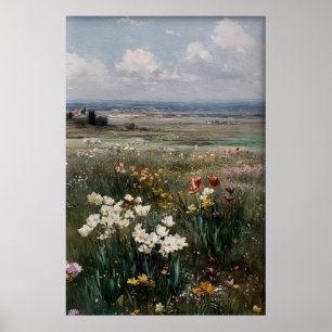 Tulipes et jonquilles imprimables Art mural antiqu