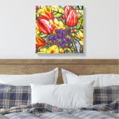 Tulipes et toile de jonquille (Insitu(Chambre))