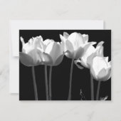 Tulipes, Faire-part de mariage B&W (Devant)