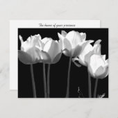 Tulipes, Faire-part de mariage B&W (Devant / Derrière)