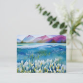 Tulipes, fleurs, carte postale pour la traversée (Debout devant)