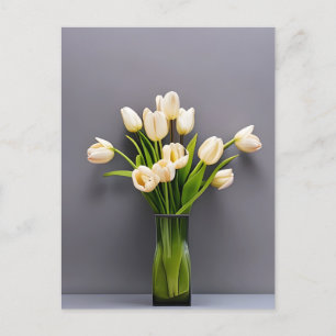 Tulipes, fleurs, carte postale pour la traversée