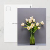 Tulipes, fleurs, carte postale pour la traversée (Devant / Derrière)