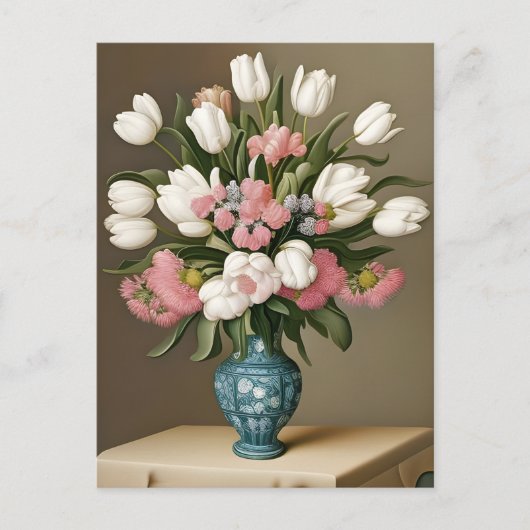 Tulipes, fleurs, carte postale pour la traversée (Devant)