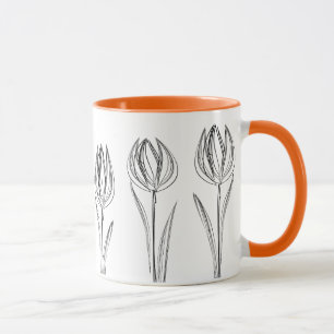 Tulipes Fleurs Dessin Gardener Mug