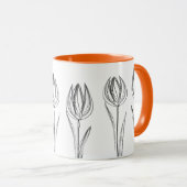 Tulipes Fleurs Dessin Gardener Mug (Devant droit)