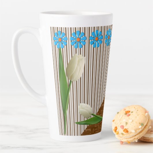Tulipes florifères Trappe Latte Mug (En situation)