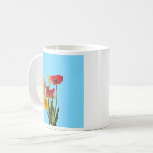 Tulipes fraîches coupées Mug (Devant gauche)