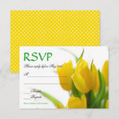Tulipes jaunes - Carte RSVP (Devant / Derrière)