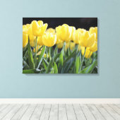Tulipes Jaunes Enveloppé Toile Art Imprimer (Insitu (Plancher de Bois))