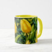Tulipes Jaunes Fleur Floral Art Mug Cup (Devant droit)