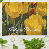 Tulipes Jaunes Fleur Louveur Cuisine Serviette de (Plié)