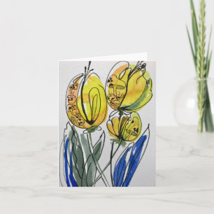 Tulipes Jaunes - Vide à l'intérieur de la carte de