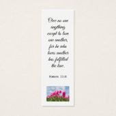 Tulipes Marsala Floral Élégant Verse Bible (Devant)