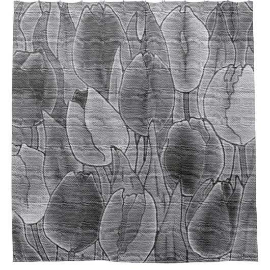 Tulipes monochromes Design Douche rideau (Devant)