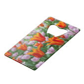 Tulipes orange vif dans le parc (Dos Angle)