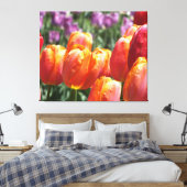 Tulipes oranges Enveloppées Toile Impression (Insitu(Chambre))