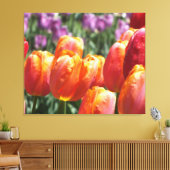 Tulipes oranges Enveloppées Toile Impression (Insitu(Salon))