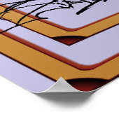 Tulipes Papillon Impression, Affiche (Coin)