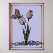 Tulipes Papillon Impression, Affiche (Devant)