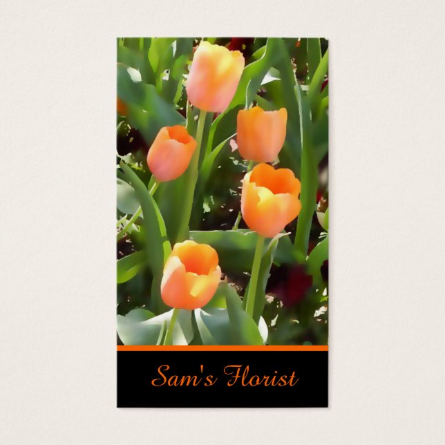 Tulipes peintes en orange (Devant)