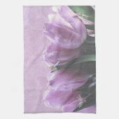 Tulipes pourpres Aqua Dragonflies Serviettes de cu (Vertical)