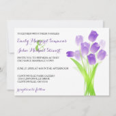 Tulipes pourpres - Faire-part de mariage (Devant)