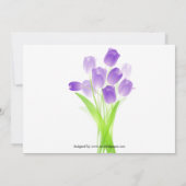 Tulipes pourpres - Faire-part de mariage (Dos)