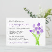 Tulipes pourpres - Invitation de douche nuptiale (Debout devant)
