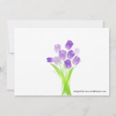 Tulipes pourpres - Invitation de douche nuptiale (Dos)