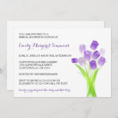 Tulipes pourpres - Invitation de douche nuptiale (Devant / Derrière)