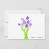 Tulipes pourpres - Invitation de douche nuptiale 3 (Dos)