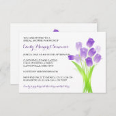 Tulipes pourpres - Invitation de douche nuptiale 3 (Devant / Derrière)