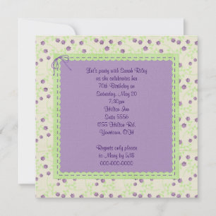 Tulipes pourpres pour Invitation d'anniversaire