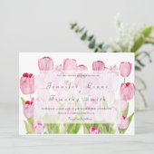 tulipes roses 3 faire-part de mariage (Debout devant)