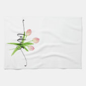 Tulipes roses Aquarelle Serviette de cuisine (Horizontal)