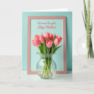 Tulipes roses - Carte de belle-mère
