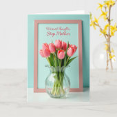 Tulipes roses - Carte de belle-mère (Fleur jaune)