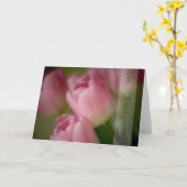 Tulipes roses • Carte de félicitations pour fiança (Fleur jaune)
