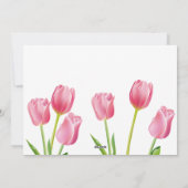 Tulipes roses Carte de remerciements plat (Dos)
