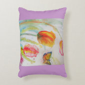 Tulipes roses Coussin décoratif aquarelle (Devant(Vertical))