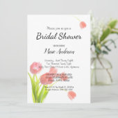 Tulipes Roses Douches Invitation (Debout devant)