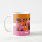 Tulipes roses et oranges, café Mug (Gauche)