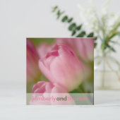 Tulipes roses ・ Faire-part de mariage (Debout devant)