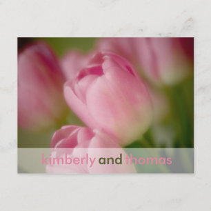 Tulipes roses ・ Faire-part de mariage RSVP