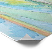 Tulipes roses Fleurs florales Aquarelle Poster (Coin)