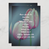 Tulipes roses Invitation à la fête florale (Devant / Derrière)