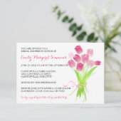 Tulipes roses - Invitation de douche nuptiale 3x5 (Debout devant)