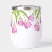 Tulipes roses Printemps Élégant Floral Chic Script (Arrière)